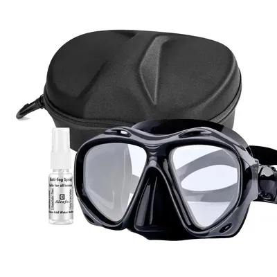 +2.0 to +5.0 Hyperopia Diving Mask Farsighted with Tempered Glass Lenses, Gear for Men Women,