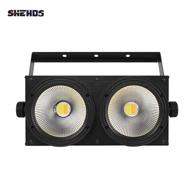 SHEHDS 2 Eyes 200W LED 2IN1 COB Cool Warm White Lighting 2X100W Blinder Lighting Wedding Party Bar