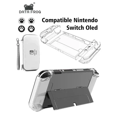 DATA FROG Carrying Case Compatible-Nintendo Switch OLED Protective Case Storage Bag Cover for Switch OLED Console Accessories