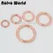 10-50pcs 5 size 12mm 16mm 19mm 25mm 32mm Rose gold Rings Non welded opened O-ring Metal Jump Ring