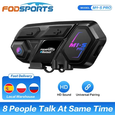 Fodsports M1-S Pro motorcycle bluetooth intercom helmet bluetooth headset wireless Interphone,8