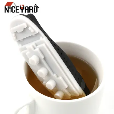 NICEYARD Tea Strainer Titanic Shape Tea Infuser Teaware Herbal Filter Diffuser Empty Silicone Tea Bags Creative Ship Style