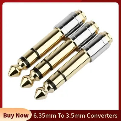 3.5 To 6.35 Audio Adapter 6.5mm To 3.5mm Jack Converters Male Female Connector Headphone Plug 6.3mm