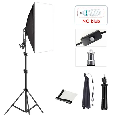 Professional Photography softbox Lighting soft box With Tripod E27 Photographic Bulb Continuous
