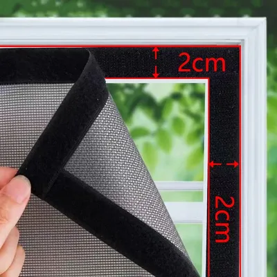 Black, Self-adhesive removable cleaning, insect-proof gauze net,mosquito net, tulle summer