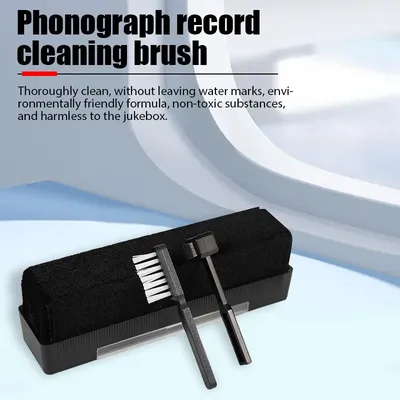 Hot Sale Anti-Static Velvet Brush Phonograph Cleaning Brush Dust Remover for CD/LP Vinyl Phonograph