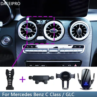 Car Phone Holder For Mercedes Benz C Class W205 2015 2016 2017 - 2021 GLC 2016 - 2019 2020 2021 2022