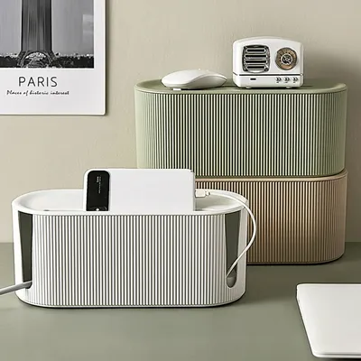 Nordic Plug Board Storage Box Cable Wire Organizer Case Socket Wireless WiFi Router Bracelet Desktop
