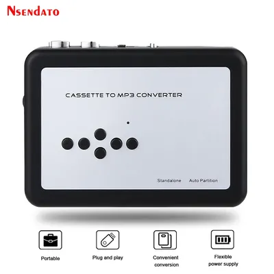 Ezcap 231 USB Cassette Tape Music Audio Player to MP3 Converter Tapes Cassette Player Recorder Save