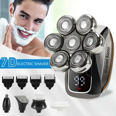 7D Electric Head Shaver for Bald Men High Quality Electric Men's Grooming Kit Cordless Waterproof