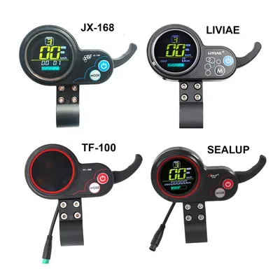 Electric Scooter LCD Display Meter Instrument Panel Power Switch Throttle 36V 48V Universal TF-100