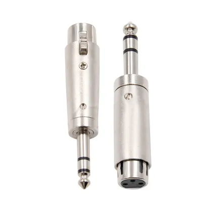 1PC High Quality Nickel Plated 3Pin XLR Female Jack to 1/4" 6.35mm Male Plug Stereo Microphone Adapter Connector