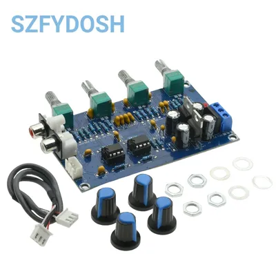 XH-M164 NE5532 Stereo Pre-amp Preamplifier Tone Board Audio 4 Channels Amplifier Module 4CH Control Circuit Telephone Preamp