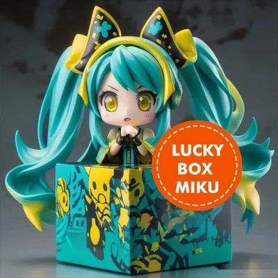 Hatsune Mirai lucky Gift Box Miku Mystery Box Anime Figure Game Action Figure Blind Box Lucky Model