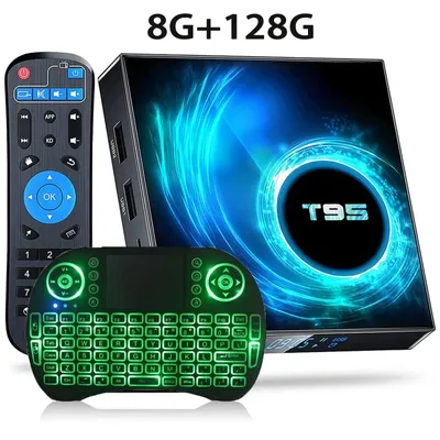 T95 tv box Android 10 iptv 8GB 128GB allwinner H616 quad core support 6k 3d h.265 4G 5G Dual WiFi BT 5.0 Smart top box