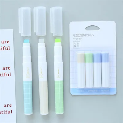 Fast Dry Glue Stick Color Jelly Solid Pen Shape Glue Handmade Scrapbook Creative Adhesives Glue DIY