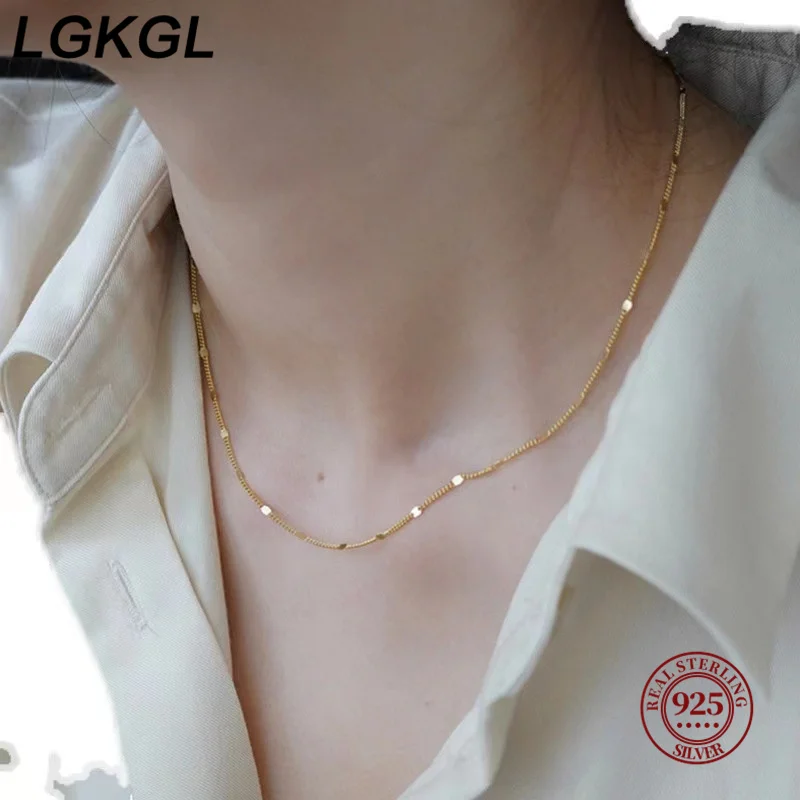 LGKGL real 925 silver necklace women