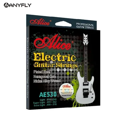 Original ALICE AE530 Electric Guitar Strings 1st-6th Light Super Light Extra Light Nickel Alloy