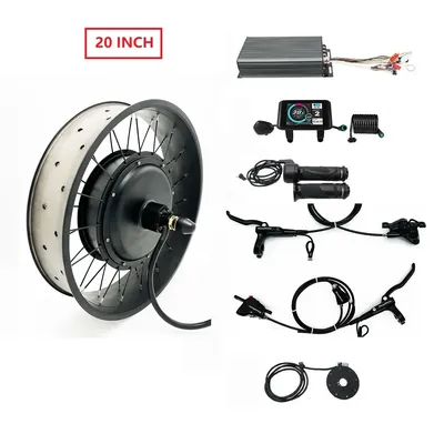 48V-72V 20/24/26x4.0" 3000W-5000W High Power Speed eBike Fat Wheel Conversion Kits