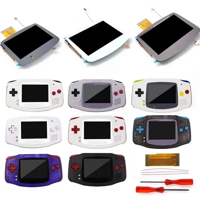 White /SFC/Black Glass Len Assembled V5 HD Drop-in for GBA IPS LCD Kits Replacements Housing Shell
