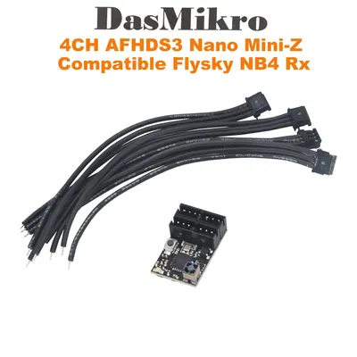 DasMikro New 2.4GHz 4CH AFHDS3 Nano Receiver PWM Output With Tower antenna For Flysky Noble NB4 Transmitter