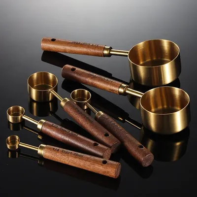 4Pcs Measuring Cups Stainless Steel Tablespoons Kitchen Measuring Spoon Set Home Measuring Cups and