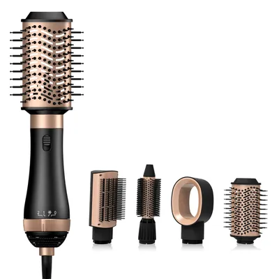 Professional Hair Dryer Brush 4 In 1 Hair Styler One Step Blow Dryer Comb Air Curling Iron Brush