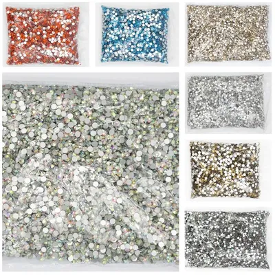 20Gross SS30 Big Bulk Package 50 Colors Flatback Crystal AB Non hotfix Rhinestones Strass for Nail