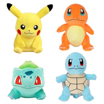 Pokemon Plush Toy Gengar Charmander Squirtle Bulbasaur Eevee Pikachu Peluche Doll With Tag Anime