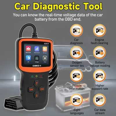 V317 Colour Screen OBD2 Diagnostic Tool Car Scanner Machine Automotive Code Reader Check Engine
