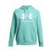 Under Armour Women's Rival Fleece Big Logo Hoodie (Size XXL) Radial Turquoise/White, Cotton,Polyester