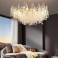 lustre en cristal 6 lampes 23,5 po / 8 lampes 31,2 po lustre moderne en or branches d'éclairage restaurant lustre goutte de pluie lampes suspendues ac110v ac220v