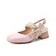 Femme Mules Baby Extérieur du quotidien Boucle Talon Bottier Bout rond Décontractées Minimalisme Faux Cuir Polyuréthane Lanière de cheville Blanche Rose Bleu clair