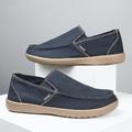 Homme Basket Mocassins et Slip On Espadrilles Semelles légères Baskets à enfiler Cyclisme Marche Décontractées Britanique Preppy du quotidien Bureau et carrière Toile Toile de jean Respirable