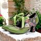 Femme Escarpins Chaussures Vintage Baby Chaussures faites à la main Chaussures Vintage Mariage Soirée Floral Lacet Talon de chaton Elégant Rétro Vintage Cuir Lacet Vert