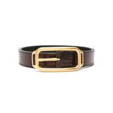 Crocodile-embossed Leather Belt - Brown - Tom Ford Belts