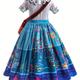 Magic Princess Dress Costume Halloween Cosplay Outfit For Kids Girls With Wig Earrings Glasses Bag