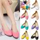 Flache einzelne Schuhe Pu-Lackleder Flats Frühling lässig rund Tow Candy Color Ballet Sansals