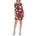 Floral Long Sleeve Matte Jersey Shirtdress