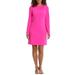 Asymmetric Knit Long Sleeve Scuba Shift Dress