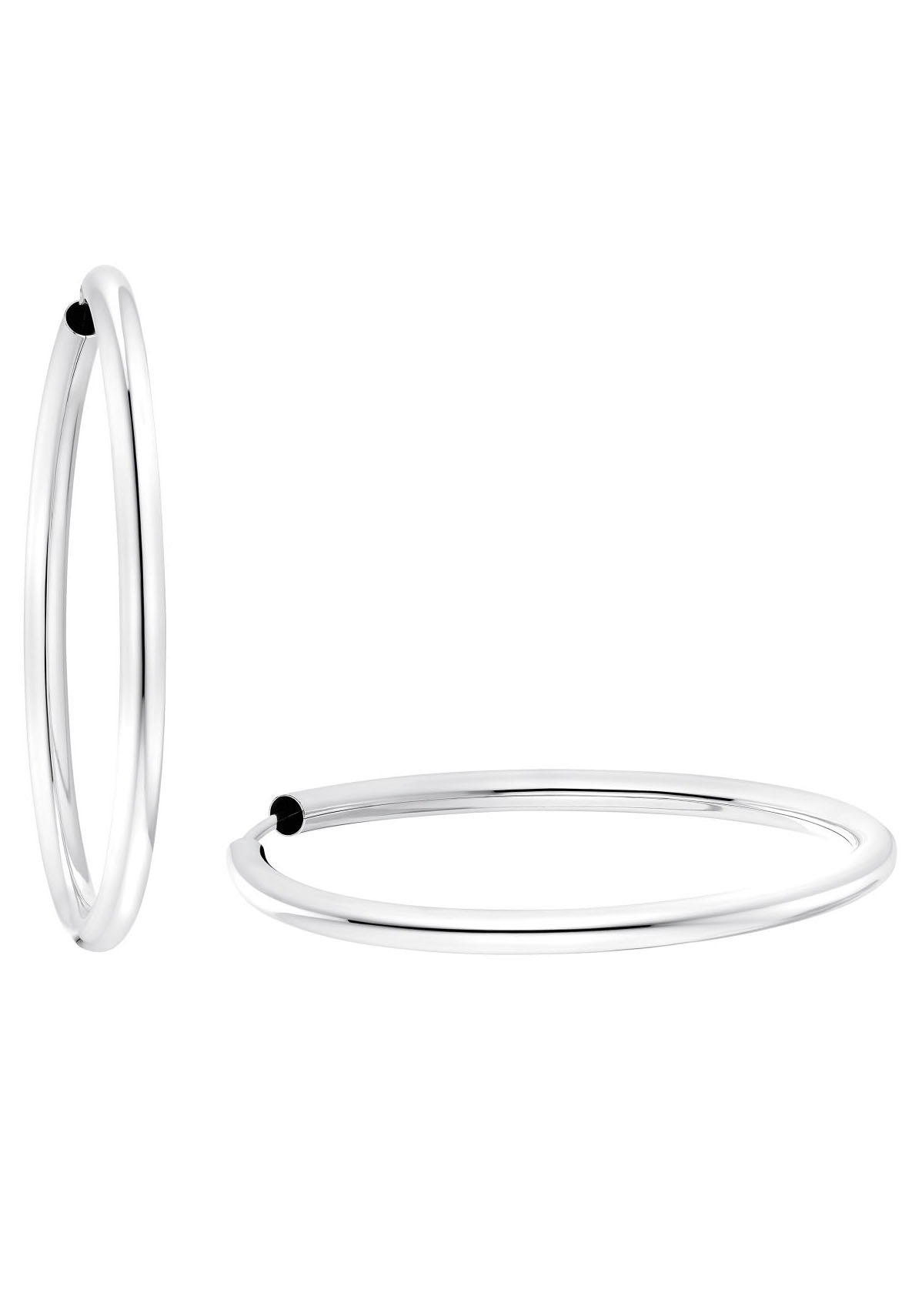 Paar Creolen AMOR "Classic chic", silber (silberfarben), Ohrringe, Damen, Silber 925 (Sterlingsilber), Made in Germany