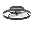 Lampe ventilateur en acier noir