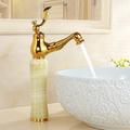 Traditional Bathroom Faucet Pull Out Basin Sink Mixer Taps Short/Tall, Vintage Brass Vessel Taps Ceramic Single Handle, with Cold and Hot Hose