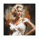 Handmade Marilyn Monroe Abstract Texture Knife Oil Painting on Canvas Wall Art Modern Home Decoration Contemporary Art (No Frame)