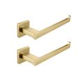 2 Pcs Hand Towel Holder Bath Towel Ring Bathroom Towel Rack Kitchen Square Hand Towel Bar Hangers Stainless Steel Wall Mounted 2 Pack Brushed Nickel Gold Chrome Black Black and Gold
