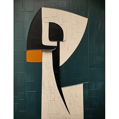 handgemaltes abstraktes grünes Kunstgemälde, moderne Kunst, Gemälde, Galerie, Wandkunst, Pinselstriche, grünes minimalistisches Kunstwerk, Firgure, Ölgemälde, Wanddekoration Image