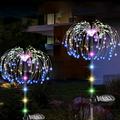 Beijiyi - Lampes solaires d'extérieur de jardin, paquet de 2, feux d'artifice solaires à 120 led,