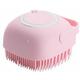 Ahlsen - Brosse De Bain Pour Chien - Rose, Distributeur De Shampoing Pour Brosse De Massage Pour