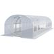 INTENT24 Serre de Jardin Serre Tunnel Plastique Robuste 3x8m - Bâche PE 180g/m² blanc transparent