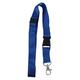 Umhängeband Lanyards Schlüsselanhänger Polyester, drehbarer Karabinerhaken, Steckschnalle, Sicherheitsbruchstelle, blau - 10 Bänder